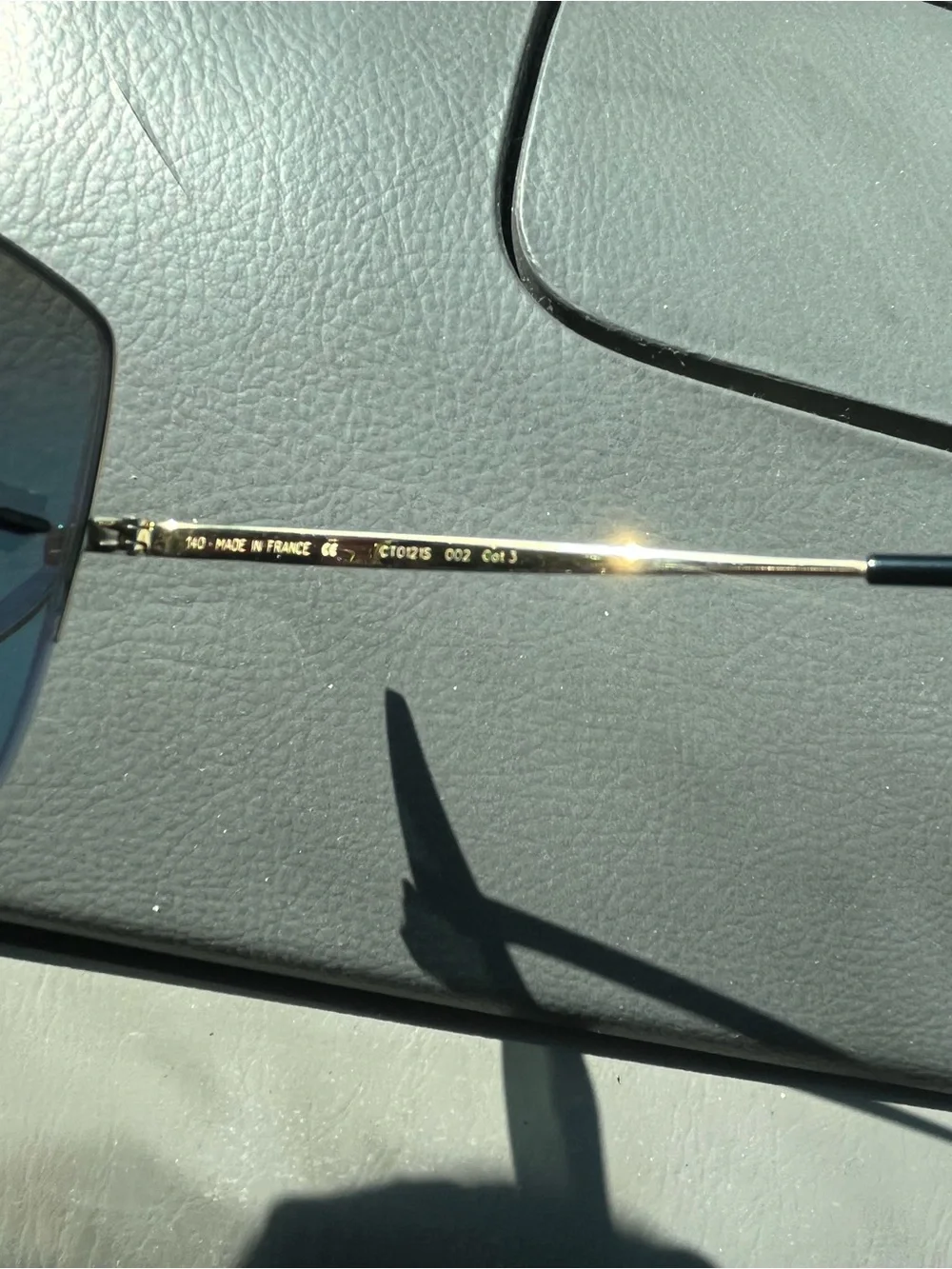 Cartier Blue Gradient Lens Sunglasses with Gold Accents